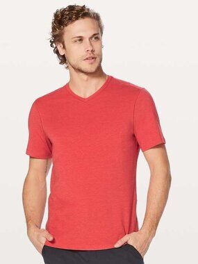 Lululemon Men's 5 Year Basic V - Heathered Red